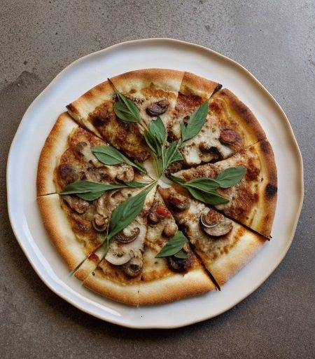 Roasted Shallot and Turkey Pizza recipe image