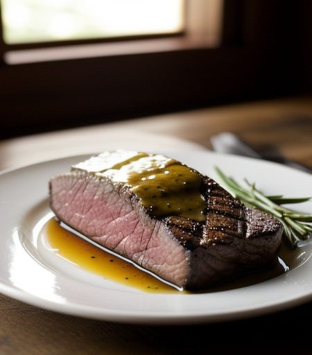 Roasted Sirloin With Mustard Maple Glaze recipe image