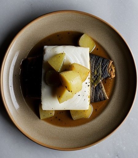 Roasted Striped Bass With Potatoes recipe image