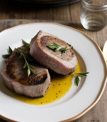 Roasted Stuffed Veal Chops recipe image