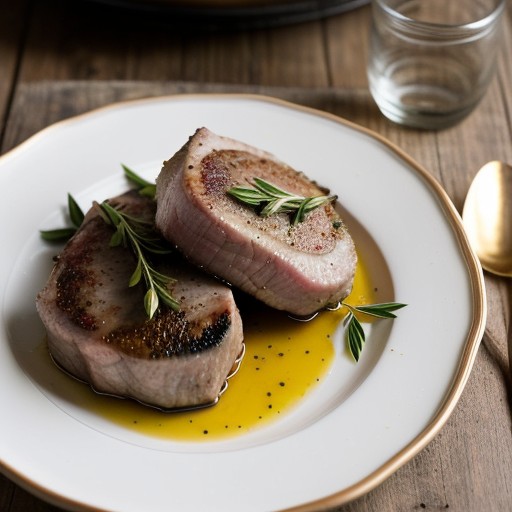 Roasted Stuffed Veal Chops recipe image