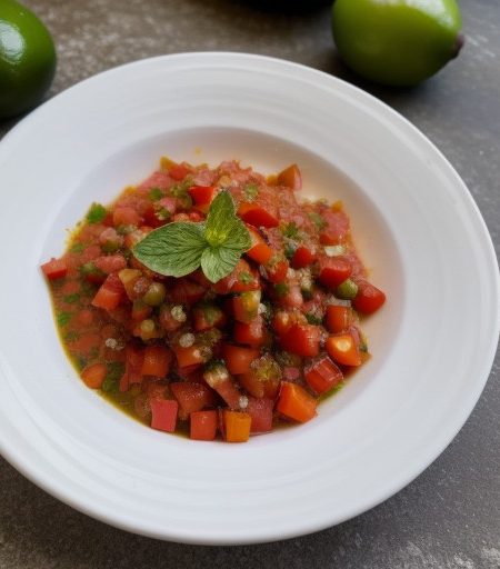 Roasted Tomato & Mint Salsa recipe image