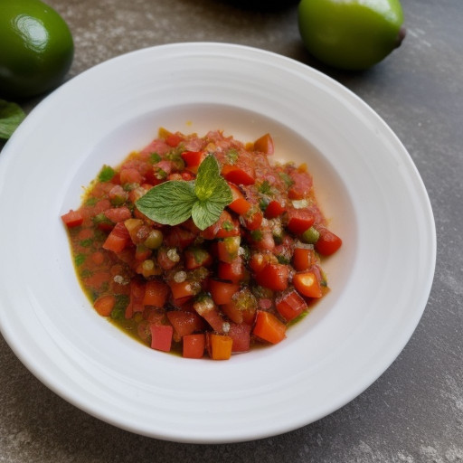 Roasted Tomato & Mint Salsa recipe image