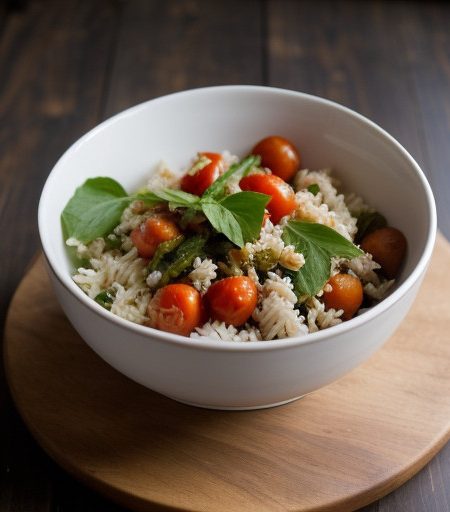 Roasted Tomato and Rice Salad recipe image