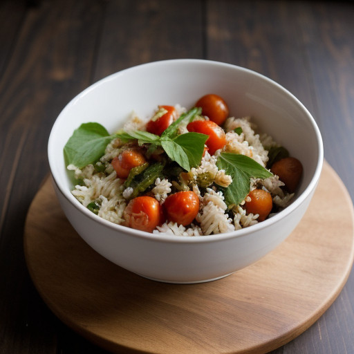 Roasted Tomato and Rice Salad recipe image