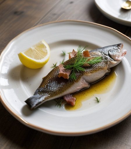 Roasted Trout With Bacon recipe image