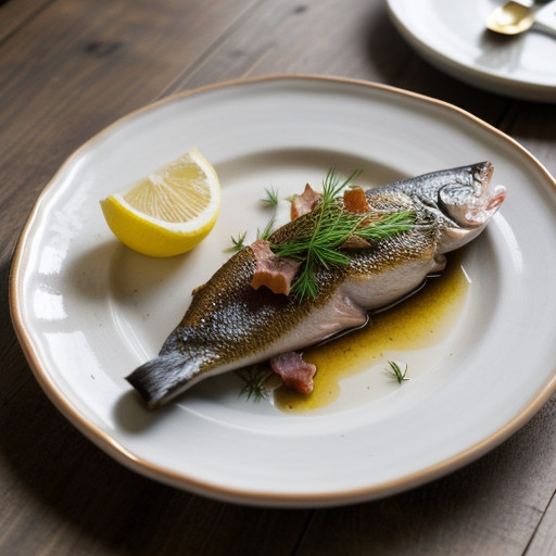 Roasted Trout With Bacon recipe image