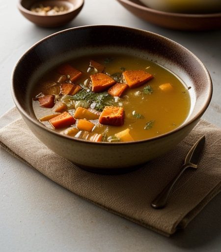 Roasted Vegetable Broth - Martha Stewart Livi recipe image