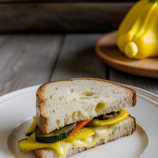 Roasted Vegetables and Swiss Cheese Sandwiches recipe image