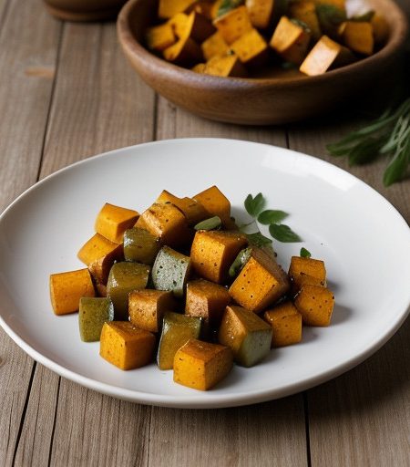 Roasted Yams With Green Tomatoes recipe image