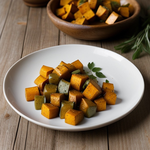 Roasted Yams With Green Tomatoes recipe image