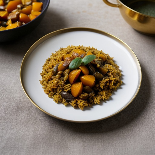 Robb's Curried Rice With Apricots & Almonds recipe image