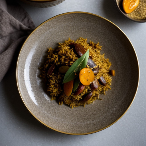 Robb's Curried Rice With Apricots and Almonds recipe image