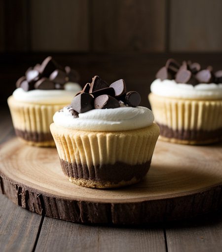 Rocky-Road Cheesecake Cups recipe image