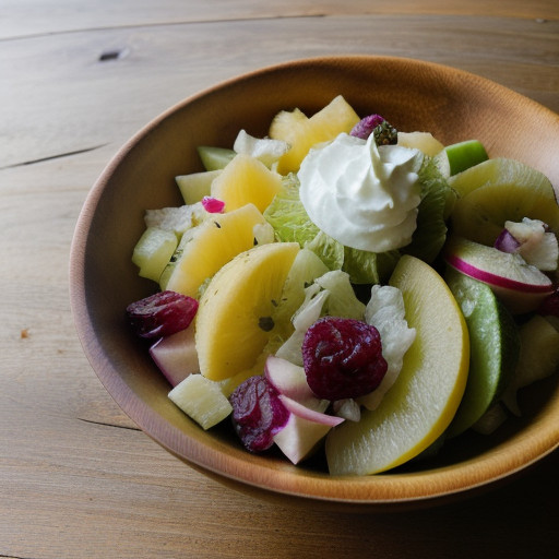 Rohkostsalat (Cabbage Fruit Salad With Sour-Cream recipe image