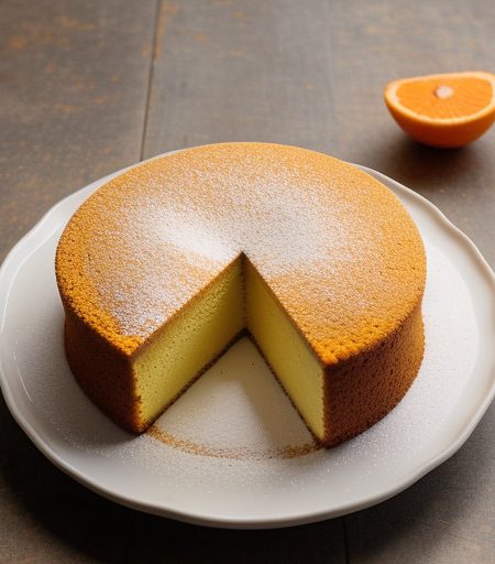 Rolled Orange Sponge Cake recipe image
