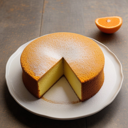 Rolled Orange Sponge Cake recipe image