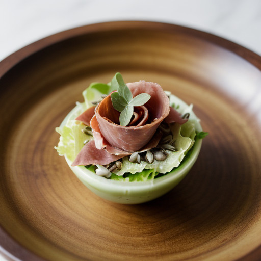 Rolled Spring Salad With Prosciutto - Country Living recipe image