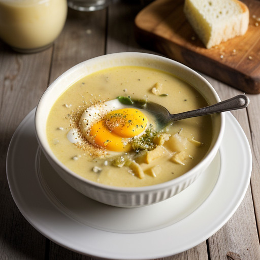 Roman Egg & Cheese Soup recipe image