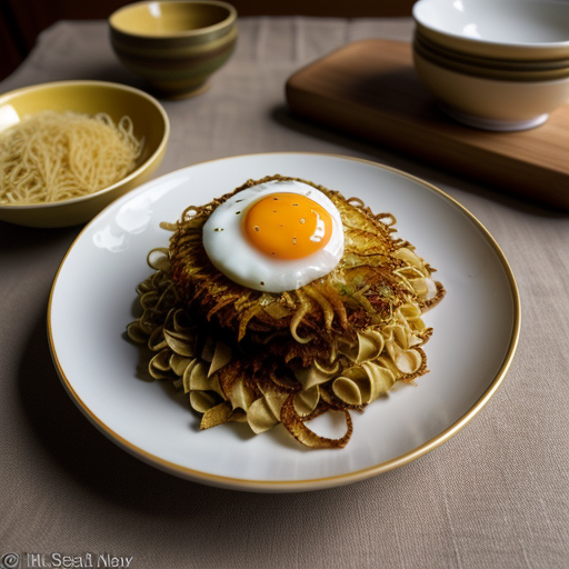Romanian Noodle Latkes recipe image