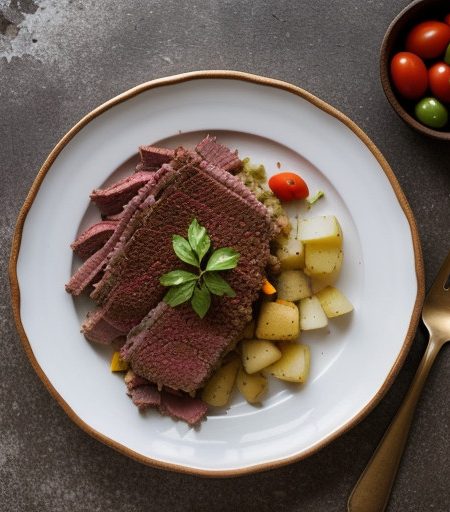 Ronald Reagan's Corned Beef Hash in Bell Pepp recipe image