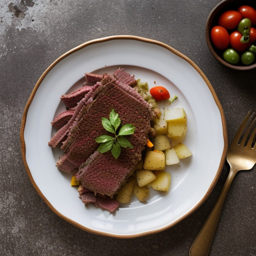 Ronald Reagan's Corned Beef Hash in Bell Pepp recipe image