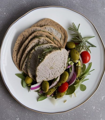 Rosemary Lamb Pitta With Greek Salad. recipe image