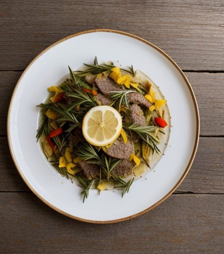 Rosemary-Lemon Veal Stir Fry recipe image