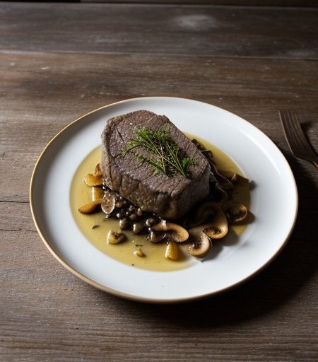 Rostbraten Mit Pilzfulle (Beef Roast With Mus recipe image