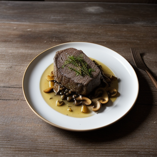Rostbraten Mit Pilzfulle (Beef Roast With Mus recipe image