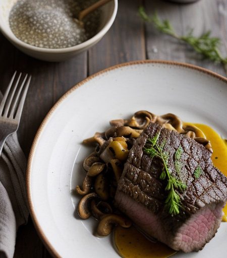 Rostbraten Mit Pilzfulle (Beef Roast With Mushroom Stuffi recipe image
