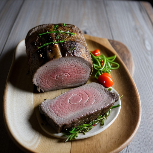 Rostbraten Mit Pilzfulle (Beef Roast With Mushroom recipe image