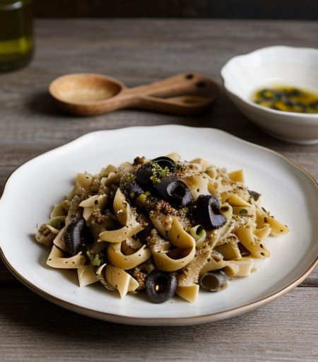 Rotini Con Funghi E Pinoli (Rotini With Mushroom & Pinenu recipe image