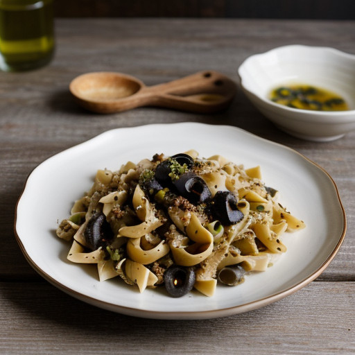 Rotini Con Funghi E Pinoli (Rotini With Mushroom & Pinenu recipe image