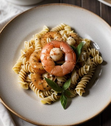 Rotini Pasta With Shrimp & Lemon recipe image