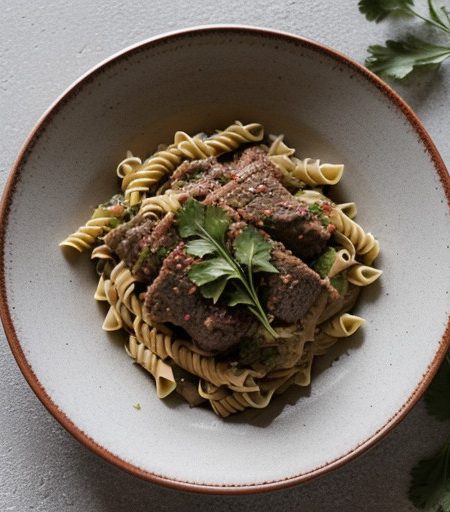 Rotini With Meat Sauce recipe image