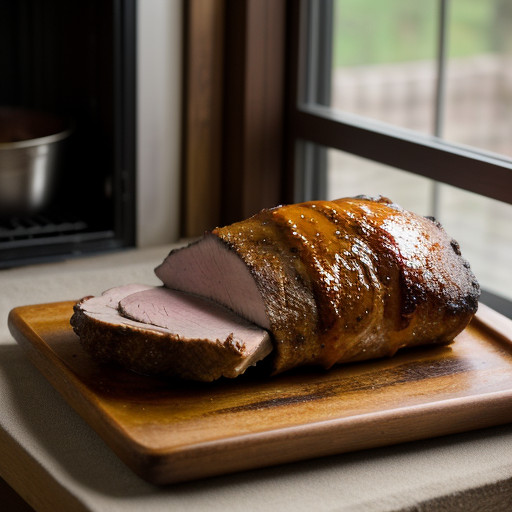 Rotisserie Barbecued Leg of Pork recipe image