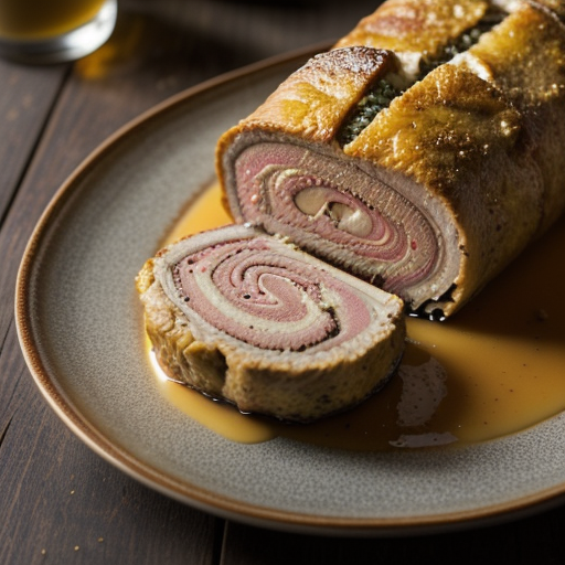 Roulade of Turkey With Foie Gras & Sauterne Sauce ... recipe image