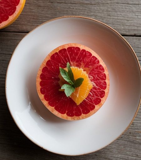 Ruby Grapefruit Terrine With Tea Sauce recipe image