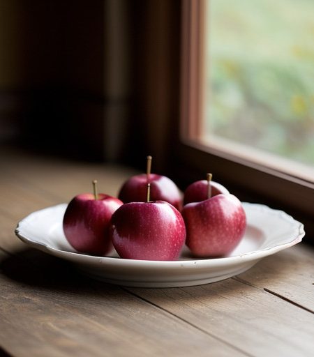 Ruby Poached Apples recipe image