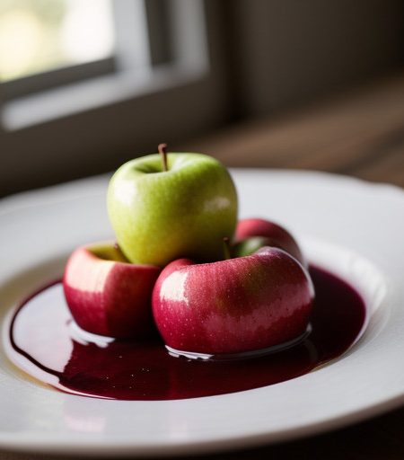 Ruby Poached Apples (D recipe image