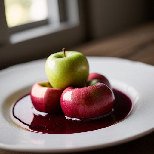 Ruby Poached Apples (D recipe image