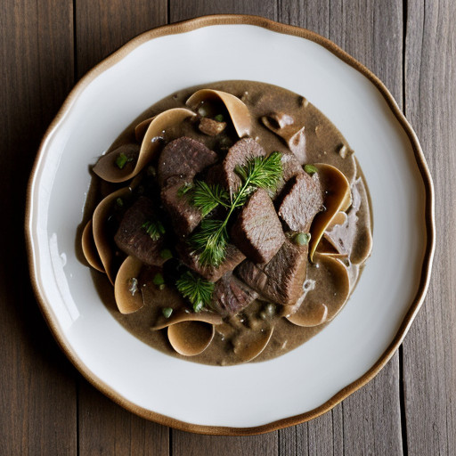 Russian Beef Stroganoff recipe image