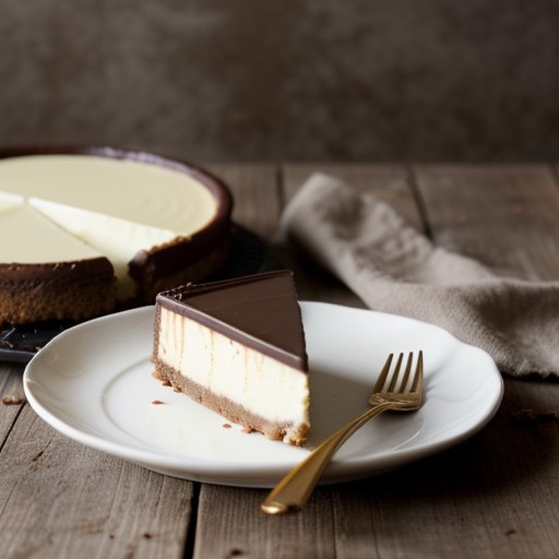 Rustic Cheesecake With Praline Sauce recipe image
