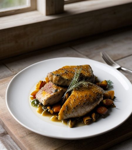 Rustic Herbed Apricot Chicken recipe image