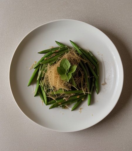 Saffron Pasta With Sugar Snap Peas recipe image