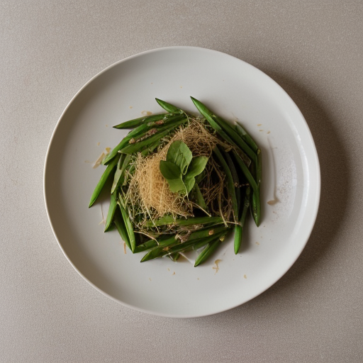 Saffron Pasta With Sugar Snap Peas recipe image