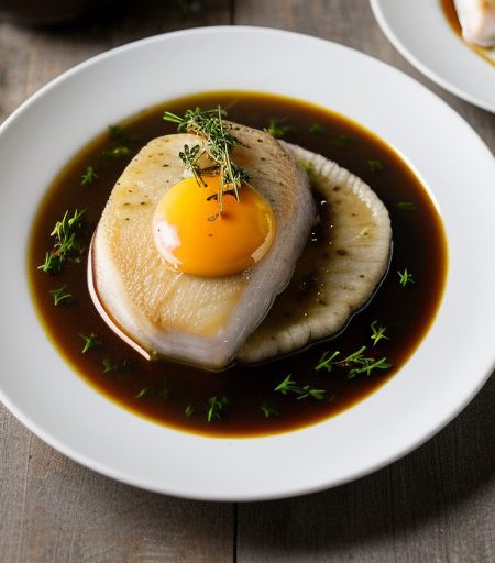 Saffron Poached Fish in Wine recipe image