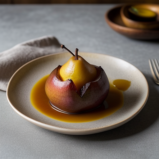Saffron Poached Pears recipe image