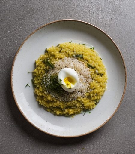 Saffron Risotto Primavera(c (Lacto recipe image